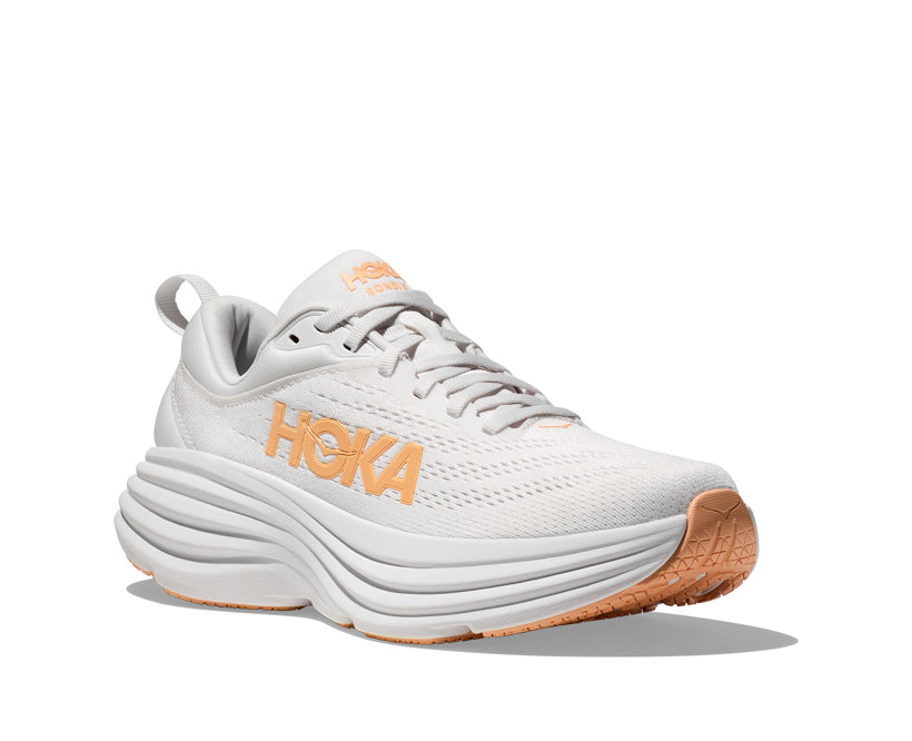 Hoka W BONDI 8 White / Cantaloupe