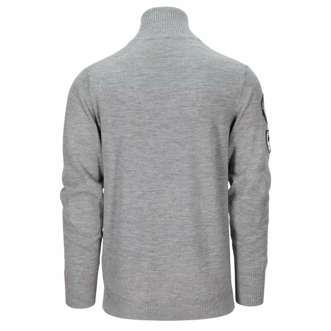 Amundsen Sports Peak Half Zip Mens Light Grey