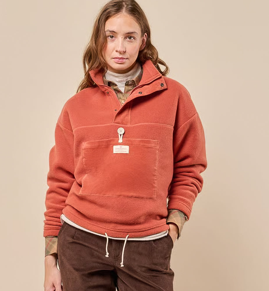 Amundsen Sports V-Bond Cord Fleece Womens Terra Red/Red
