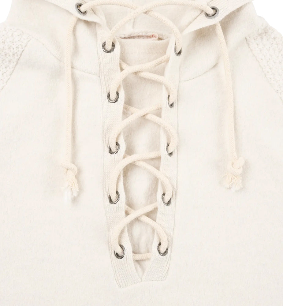 Amundsen Sports Boiled Hoodie Laced Womens Oatmeal
