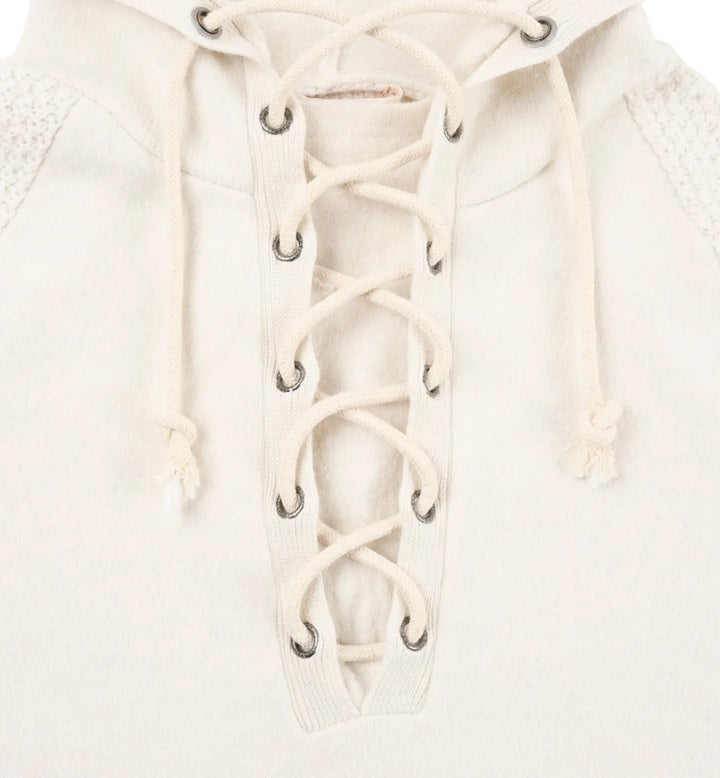 Amundsen Sports Boiled Hoodie Laced Womens Oatmeal