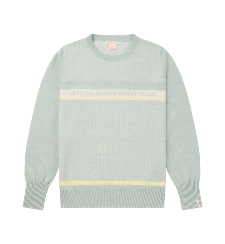 Amundsen Sports Pinstripe Crew Womens Faded Woad Green