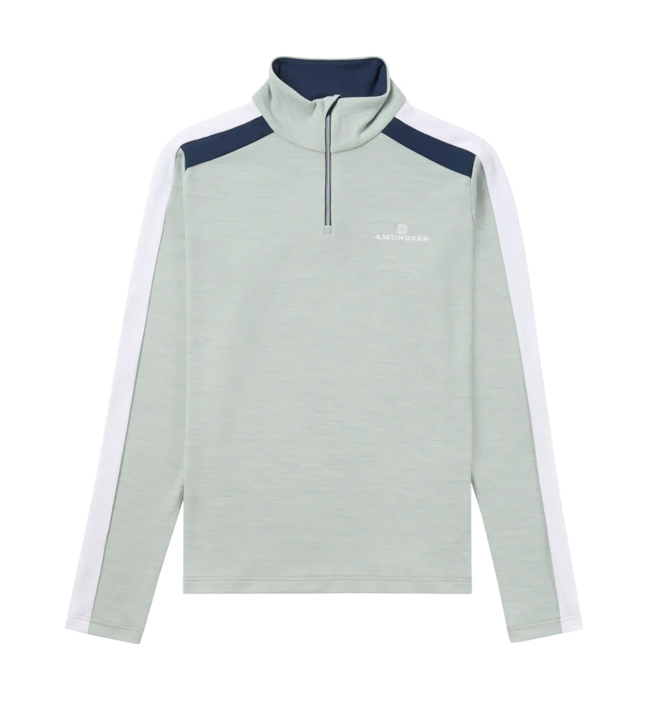 Amundsen Sports 5Mila Half Zip Womens Woad Green/Stripe