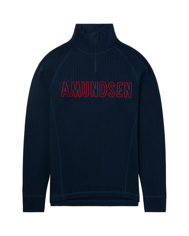 Amundsen Sports Hero's Hide Half Zip Mens Faded Navy/Logo
