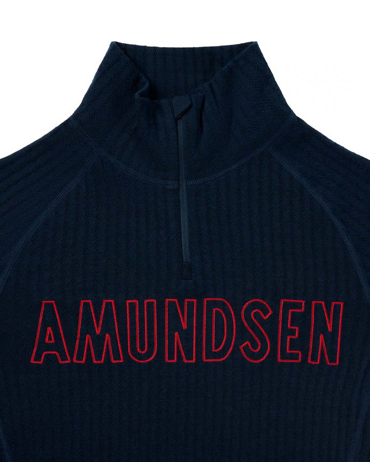 Amundsen Sports Hero's Hide Half Zip Mens Faded Navy/Logo